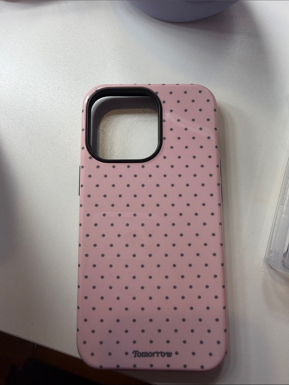 Pink Polka Dot Protective Phone Case- Iphone 13 pro
